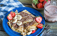 Crêpes con salsa al cioccolato