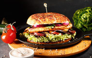 OMG Burger con Verdure grigliate e filetti di pollo