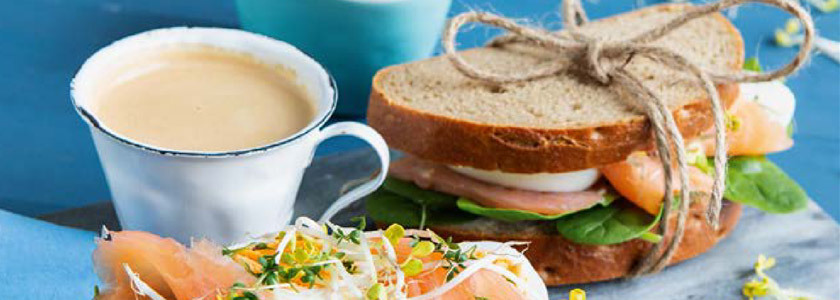 Pane con salmone affumicat