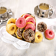 Confezione mista di baby-donut, 3 varietà