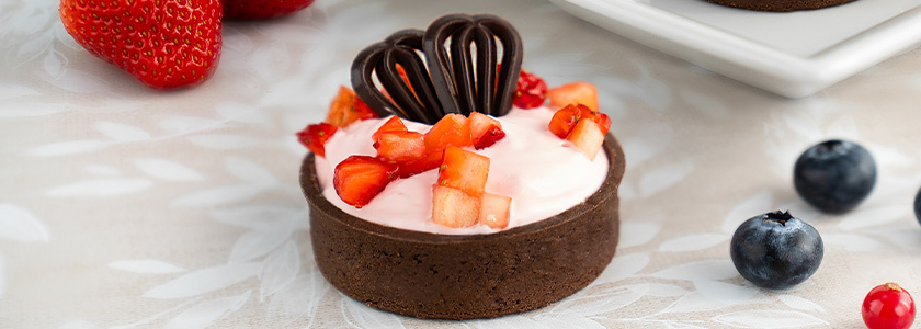 Tartelette al cioccolato con fragole