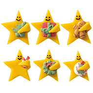 Stelle di marzapane con decorazione di zucchero