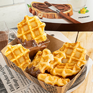 Mini cialde con granella di zucchero