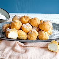 Mini bigné alla panna