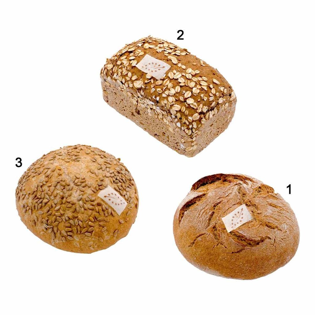 Assortimento di pane "Bio", 3 varietà