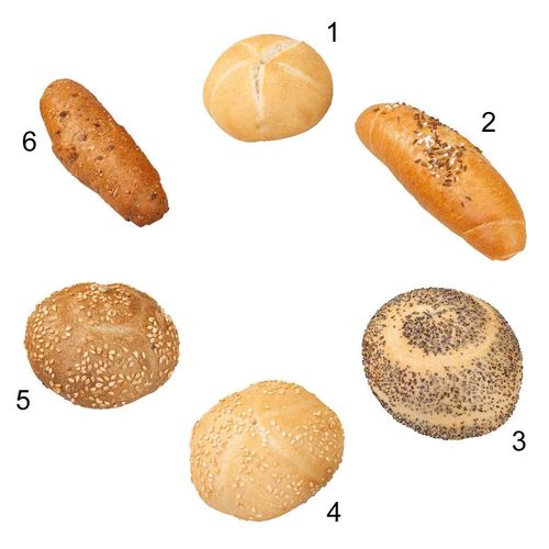 Assortimento di mini-panini "Bio", 6 varietà