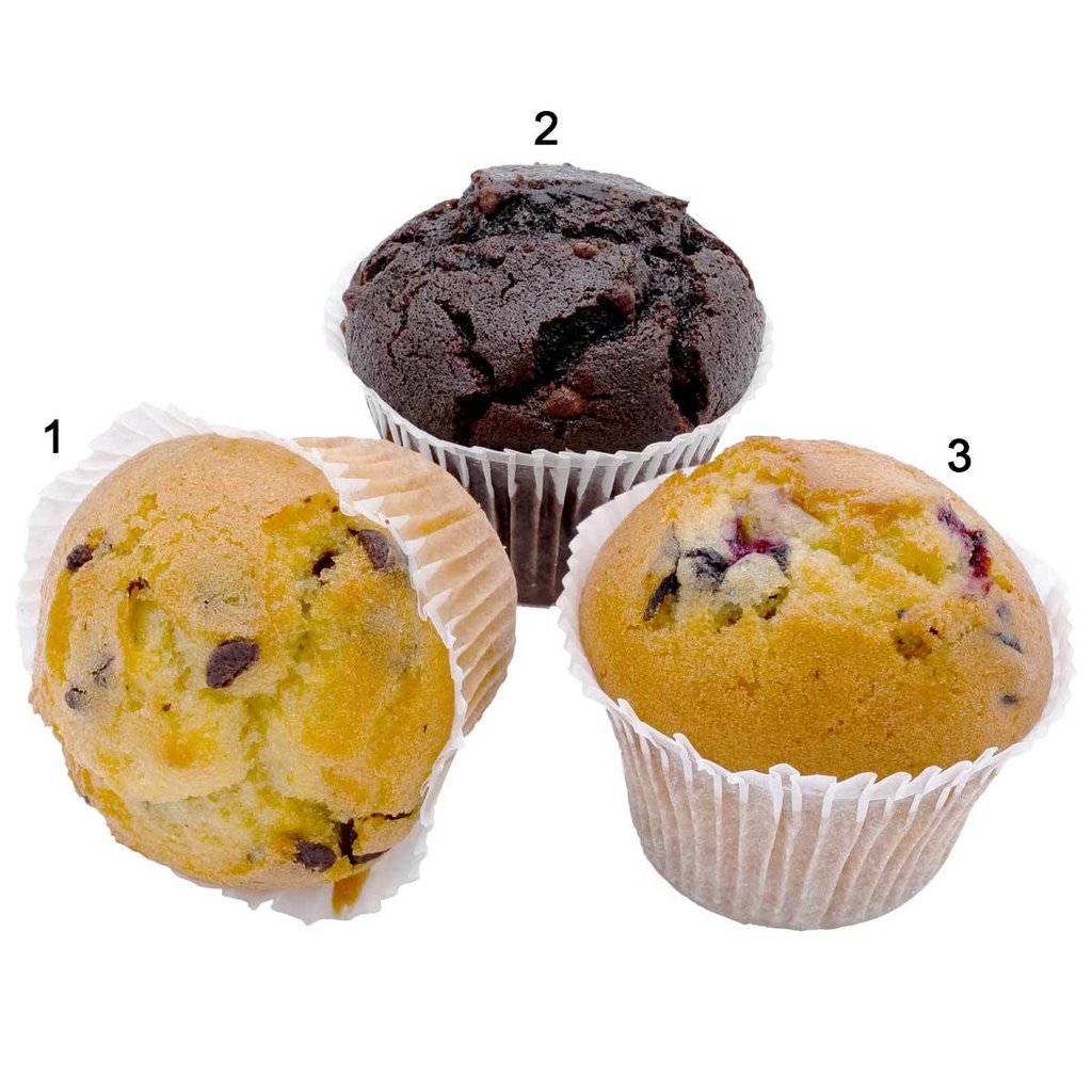 Assortimento di muffin, 3 varietá