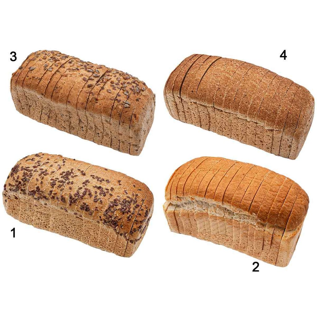Assort. pane s. glutine pretagliato, 4 varietà