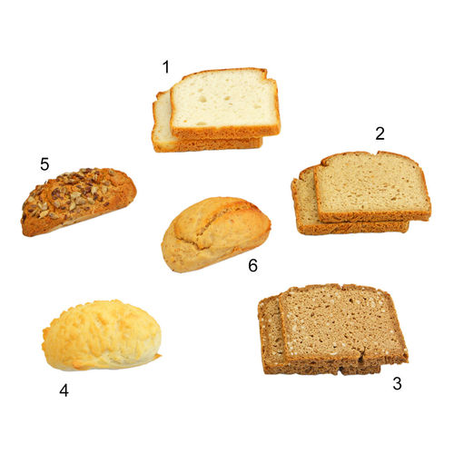 Mix di pane senza glutine, 6 varietà