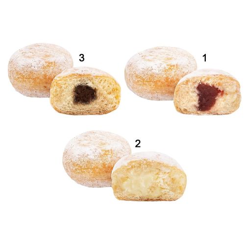 Mini krapfen, 3 varietà