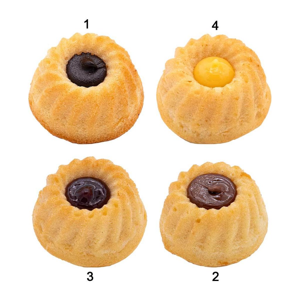 Assortimento di mini torte ripiene, 4 varietà