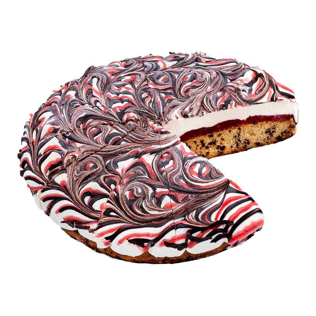 Torta alla stracciatella con lamponi