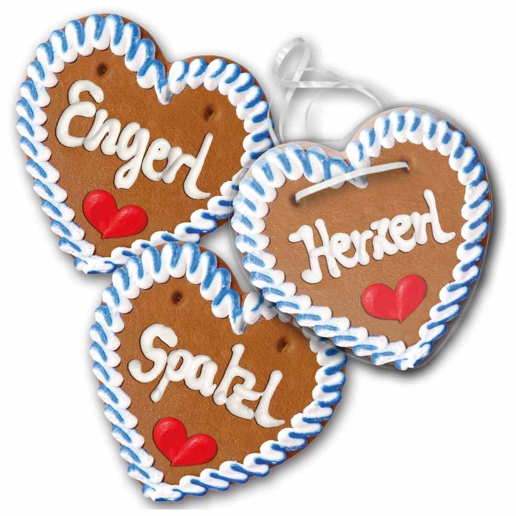Cuore di pan pepato "bavarese", 9 x 9 cm