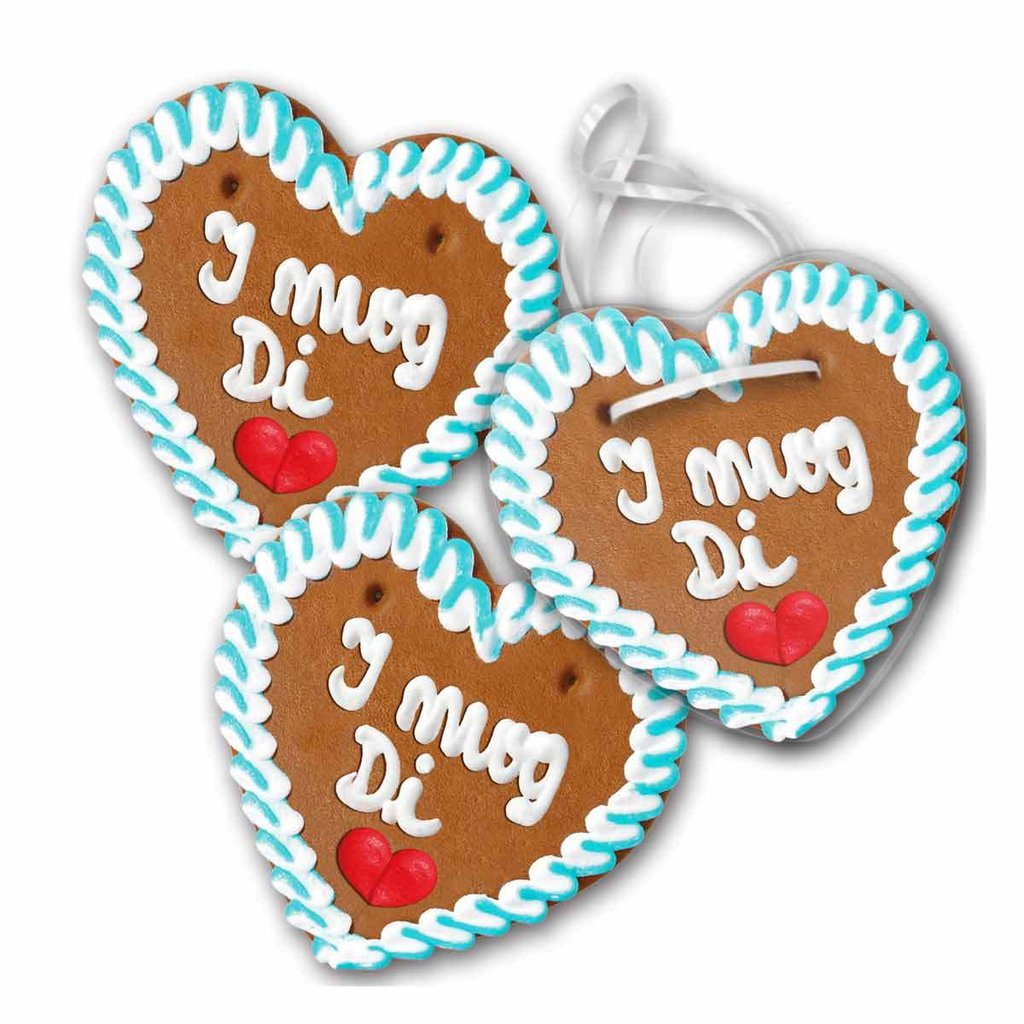 Cuore di pan pepato "I mog Di", 9 x 9 cm