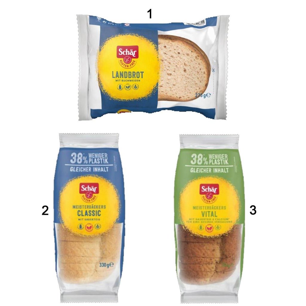 Confez. mista "Pane Dr. Schär", senza glutine