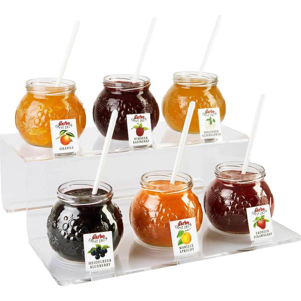 Espositore p. confetture Darbo in vasetti di vetro