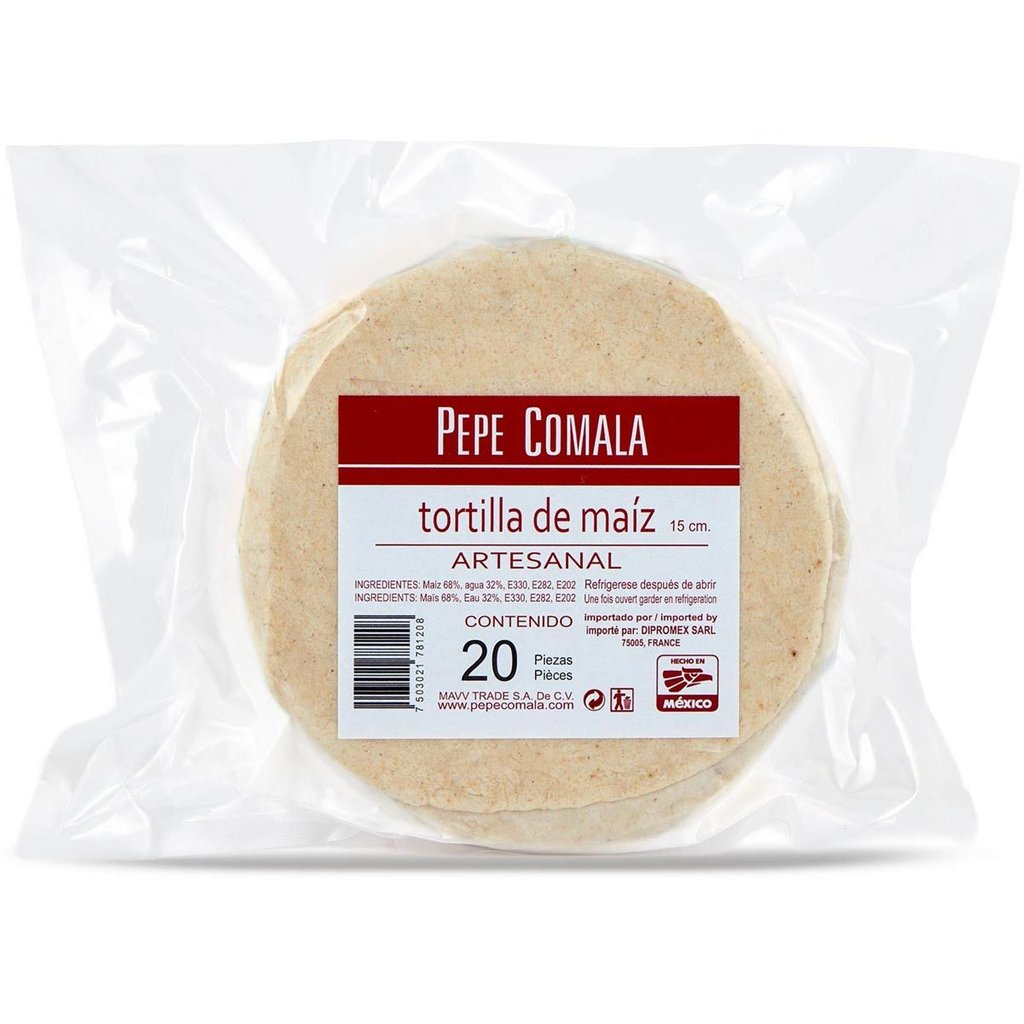 Tortilla bianca di mais, Ø 15 cm, 500 g