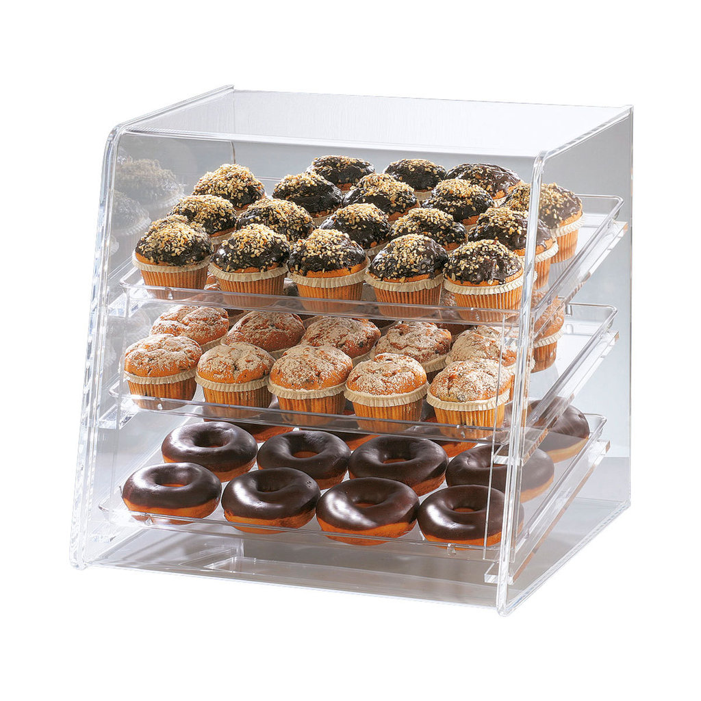 Vetrina per donut in vetro acrilico