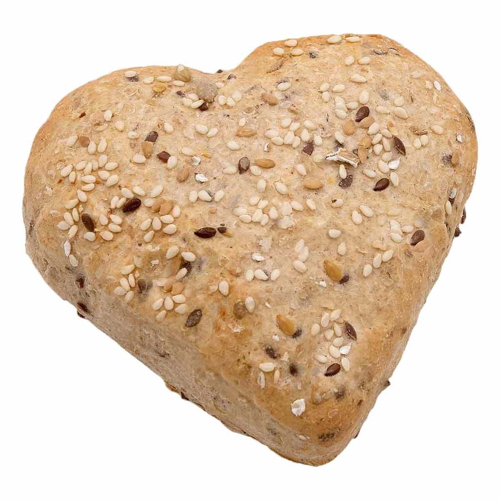 Panino a forma di cuore con cereali "Welcome"