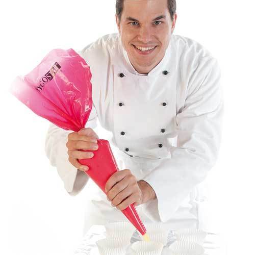 Sacca da pasticciere su rotolo, rossa