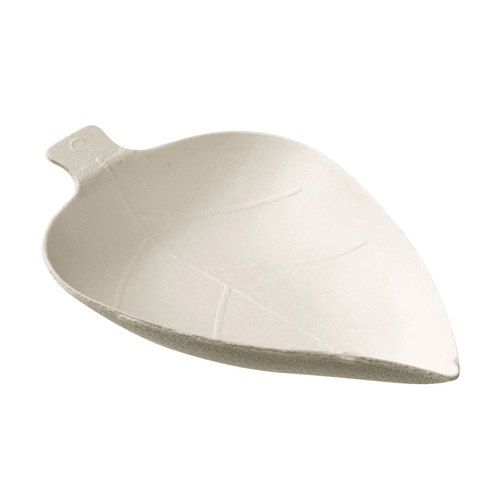 Piatto triangolare biologico "Foglia d'acero"