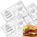 Carta x hamburger "Gourmet", bianca